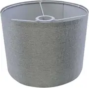 Linen Lamp Shade Floor Lamp Shades Table Fine Linen Lampshade Covers Removable Washable Drum Lampshades for Bedside Lamp,7.86x7.86x7.07 Inch Grey