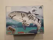 Remote Controlled Gray Blue Shark, 120FT Range USB Recharge Control 2 - AA Batt.