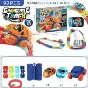 Changeable Track with LED Light-Up Race Car, 2024 New Anti Gravity Car Track