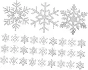Veemoon 30Pcs Snowflake DIY Sewing Patches Durable Embroidered Appliques for Clothing Accessories Versatile Crafts Non Fading Safe Material for Handmade Projects