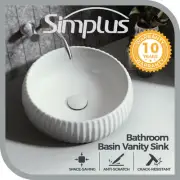 Simplus Bathroom Basin Vanity Sink Ceramic Above Counter Hand Wash Bowl 40X40CM