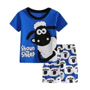 Spongebob Squarepants/Shaun The Sheep Kids Boys Girls Cartoon Pajamas Short Sleeve T-Shirt Shorts Pjs Set Loungewear Sleepwear Outfits 5 Years