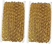 2Pcs Decorative Sequin Lace Trim Wide DIY Lace for Sewing Projects Wedding Party Decorations Present Wrapping and Crafting Accessories