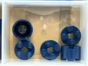 LEGO Parts - Dark Blue Brick, Round 2 x 2 with Axle Hole - No 3941 - QTY 5