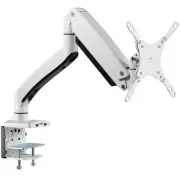 Single Monitor Gas Spring Aluminum Desk Monitor Arm with USB and Audio Ports -