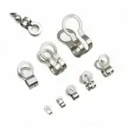 Double Loop Beads Buckle - Stainless Steel Clasps Ball Chain Jewelry Connectors