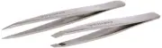 NEW Tweezerman Petite Tweeze Set: Slant Tweezer + Point Tweezer - (Black Leather