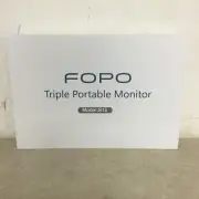 FOPO S15 14 Inch " Triple Portable Monitor 1080p Laptop Screen Extender Open Box