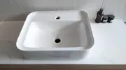 500*400*140 Glossy White With Tap Hole Slim Edge Above Counter Top Porcelain Basin Bathroom Vanity