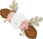 [HONMEET] Cute Headband Christmas Elk Headband Reindeer Antlers Elastic Toddler for Girls Deer Horn Decor