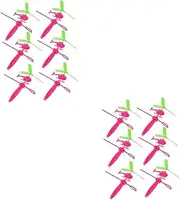 Totority 2sets Flying Helicopter Toys for Children Airplane Playthings Large Plane Toys Set Smooth Edges 6pcs*2 Random Color