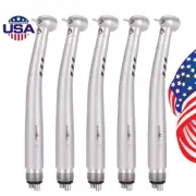 5Pcs Pieza de mano de alta velocidad de 3 vías LED estilo E-LED 4Holes