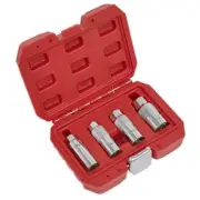 Sealey Magnetic Metric Spark Plug Socket Set 4pc 3/8"Sq Drive Boxed AK65561