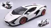 Model Car Scale 1:18 Burago Lamborghini Sian Fkp 37 2019 White diecast