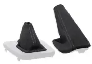 FOR BMW E46 automatic GEAR SHIFT BOOT + HANDBRAKE GAITER ALCANTARA STITCH GRAY
