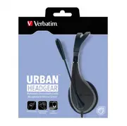 Verbatim Multimedia Headset with Microphone - Wide Frequency Stereo, 40mm Drivers