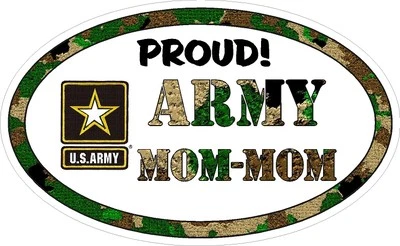ARMY MOM MOM MILITARY VINYL DECAL PROUD
