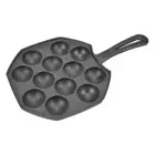 12 Hole Egg Puff Pan Non Stick Cast Iron Frying Pan Meat Ball Pancake Pan AU