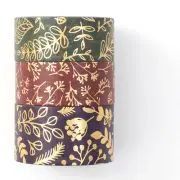 Gold Veins Washi Tape Gorgeous Foil Masking Tape Set Decorative for Arts, DIY Cr
