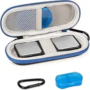 Bjabtan Case for AliveCor Kardia Mobile Heart Monitor, Hard Shell Case for Kardiamobile 6L and Kardia Mobile EKG Device with Pill Box, Heart Monitor EKG Travel Carrying Case