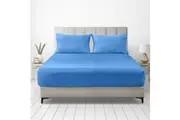 Fitted Sheet 40 cm Deep Pocket 1000TC Microfiber Soft (Ocean)