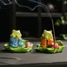 Ceramic Incense Burner Creative Thread Fragrance Holder Frog Statue Gift