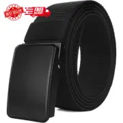 Awlyfm Mens Stretch Belts Elastic Canvas Webbing Belt for Men Black Tall 47inch