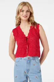 Margie Tie Front Top