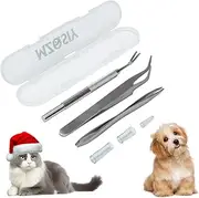 MZQSIY Tick Remover, Tick Removal Tool, Stainless Steel Tick Remover Tool for (3 Set)