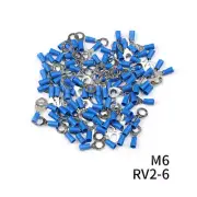 100PCS Insulated Electrical Wire Crimp Connectors Spade/Ring AWG16-14 Terminals