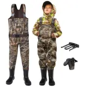 HISEA Kids Chest Waders for Toddler & Children Neoprene Youth Duck Hunting Wa...