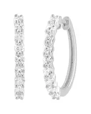 14K 1.00 ct. tw. Lab Grown Diamond Hoops