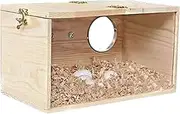 Bird Nesting Box – Wooden Bird House for Parrot, Parakeet, Budgies, Lovebirds, Cockatiel, Finch – Natural Parrot Breeding Box for Nesting, Mating, and Raising Young Birds Indoors Or Outdoors