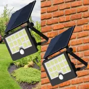 Solar Wall Lights Outdoor Waterproof with Motion Sensor Wall Mount 180° Rotat...