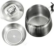 UTHCLO Stainless Steel Oil Can with Strainer Grease Container for Kitchen Cookware Capacity Oil Canister for Frying and Cooking for Home and Restaurant Use