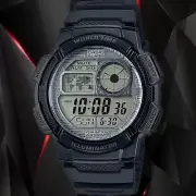 Casio AE-1000W-7AV Digital Map Watch 10 Year Battery World Time 5 Alarms New