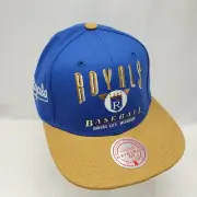 Kansas City Royals MLB Mitchell & Ness Side Script Snapback Hat Cap OSFM NWTs