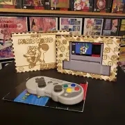 Super Nintendo Game Box: Super Mario World SNES Wooden Video Game Box Handmade