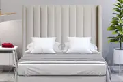 Modern Classic Jacob Double Fabric Bed Head White Oak