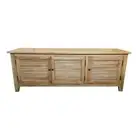 PALM BEACH SOLID OAK RUSTIC LOUVRE STYLE ETU TV ENTERTAINMENT UNIT 3 DOORS