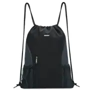 Drawstring Backpack Sports Gym Sackpack with Mesh Pockets Water Resistant Str...