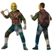 MICHELANGELO Teenage Mutant Ninja Turtle Boys Costume W/ MASK Size L (12-14) NEW