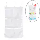 6 Pocket Bathroom Tub Shower Bath Hanging Mesh Organizer Caddy Storage Bag;