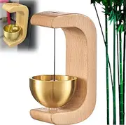 Wooden C Shaped Wind Chime for Doors, Wooden C-Shaped Wind Chime, Suction Door Type Solid Wood Wind Chime, Door Wind Chime, Magnetic Bell for Door Opening for Home, Garden (1-Light)
