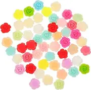 DOITOOL 50Pcs Assorted Resin Nail Art Charms Unique DIY Phone Case Decorations Heart Shape Beads for Creative Nail Projects Crafts