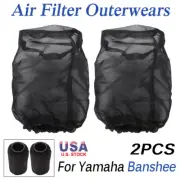 2PCS For Yamaha Banshee Style Carb Pods Style Air Filter Outerwear Cover ATV