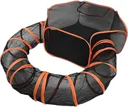 Outdoor Cat Enclosure, Portable Cat Tent Cat Play Pen Outdoor Run Cats Small Animals Playpen with Tunnel for Cats Rabbits Puppies Indoor and Outdoor Use