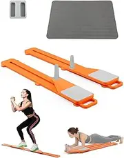 Pilates Board for Women Workout Slider 6 in 1 - Portable Pilates Reformer Set at Home - Mini Multifunctional Ab Exercise Board Equipment / Ski Machine 15lb Assist 265lbs Capacity