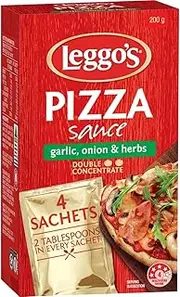 Leggo's Double Concentrate Pizza Sauce Sachet with Garlic Onion & Herbs (Pack of 4)
