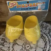 Fibre-Craft Baby Doll Yellow Roller Vintage Skates Cabbage Patch Kids